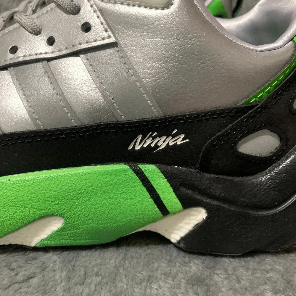 Adidas Kawasaki Ninja ZX22 Boost Silver Green Mens Sneakers GW2125 Size 8